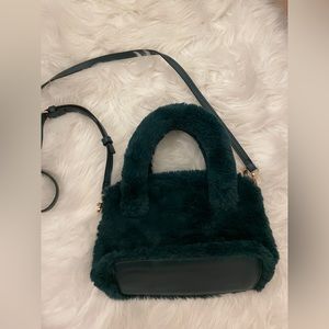 A New Day green fuzzy bag - never used